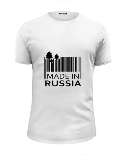 Заказать мужскую футболку в Москве. Футболка базовая Made in Russia от Easy-store - готовые дизайны и нанесение принтов.