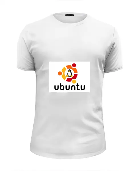 Заказать мужскую футболку в Москве. Футболка базовая ubuntu от Евгений Беляев - готовые дизайны и нанесение принтов.