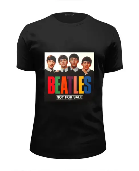 Заказать мужскую футболку в Москве. Футболка базовая The Beatles  от cherdantcev - готовые дизайны и нанесение принтов.