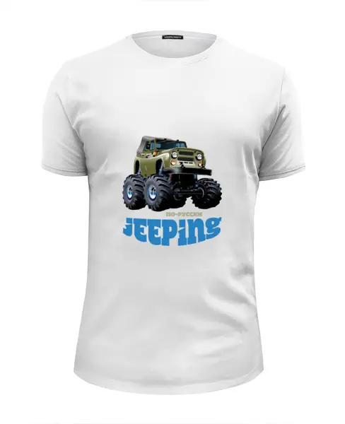 Заказать мужскую футболку в Москве. Футболка базовая Jeeping от kreed - готовые дизайны и нанесение принтов.