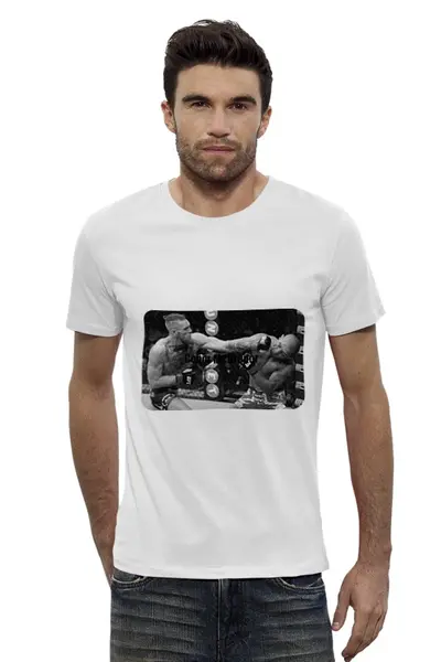 Заказать мужскую футболку в Москве. Футболка базовая Conor McGregor (Конор) от creativemen - готовые дизайны и нанесение принтов.