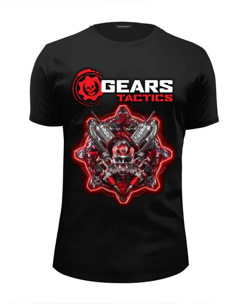 Заказать мужскую футболку в Москве. Футболка базовая GEARS OF WAR от robus - готовые дизайны и нанесение принтов.