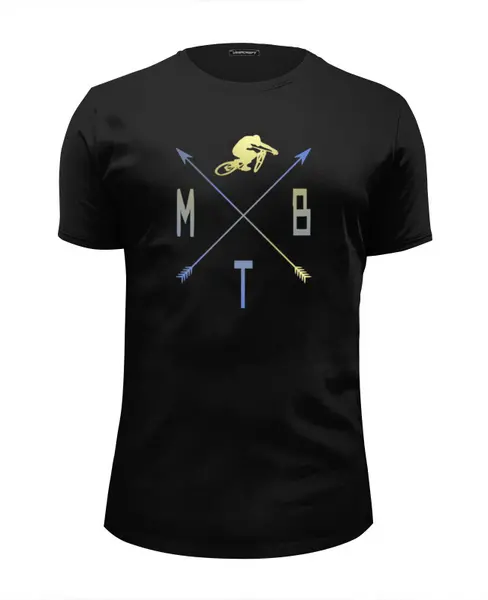 Заказать мужскую футболку в Москве. Футболка базовая Mountain Bike от oneredfoxstore@gmail.com - готовые дизайны и нанесение принтов.