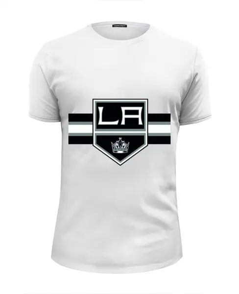 Заказать мужскую футболку в Москве. Футболка базовая Los Angeles Kings от kspsshop - готовые дизайны и нанесение принтов.