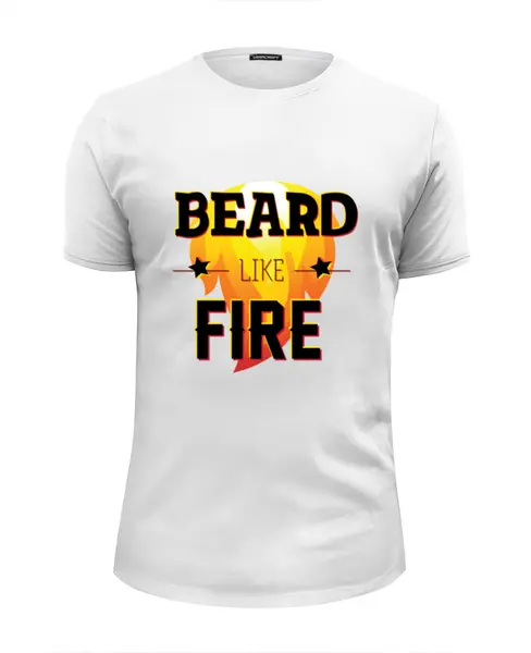 Заказать мужскую футболку в Москве. Футболка базовая Beard Like Fire от Borodachi - готовые дизайны и нанесение принтов.
