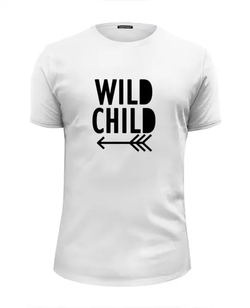 Заказать мужскую футболку в Москве. Футболка базовая Wild Child от Петр Золотухин - готовые дизайны и нанесение принтов.