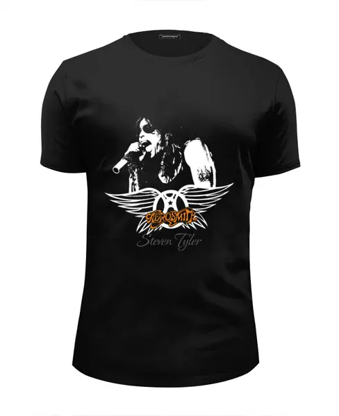 Заказать мужскую футболку в Москве. Футболка базовая Aerosmith от Павел - готовые дизайны и нанесение принтов.