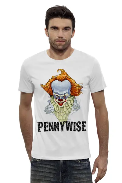 Заказать мужскую футболку в Москве. Футболка базовая Pennywise от balden - готовые дизайны и нанесение принтов.