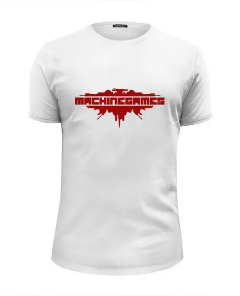 Заказать мужскую футболку в Москве. Футболка базовая MachineGames от THE_NISE  - готовые дизайны и нанесение принтов.