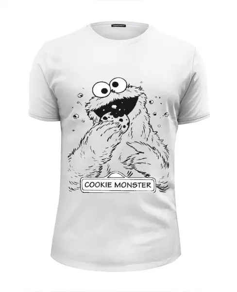 Заказать мужскую футболку в Москве. Футболка базовая cookies monster от CaseyBe - готовые дизайны и нанесение принтов.