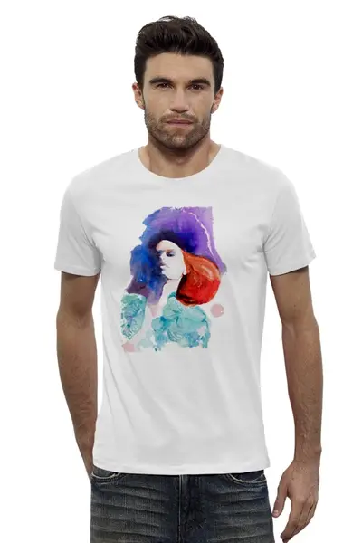 Заказать мужскую футболку в Москве. Футболка базовая Girl In Colors от Printio - готовые дизайны и нанесение принтов.