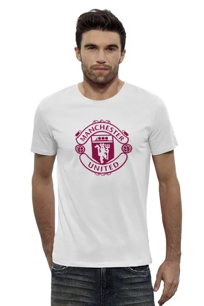 Заказать мужскую футболку в Москве. Футболка базовая "Manchester United" от Сергей Дульнев - готовые дизайны и нанесение принтов.