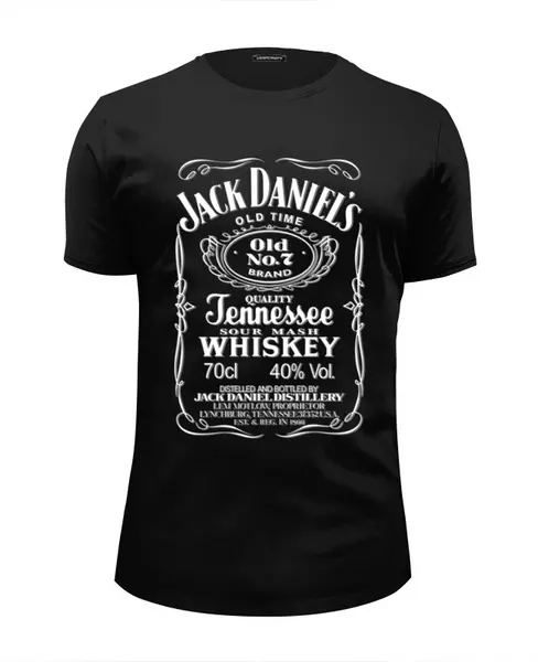 Заказать мужскую футболку в Москве. Футболка базовая Jack Daniel’s от balden - готовые дизайны и нанесение принтов.