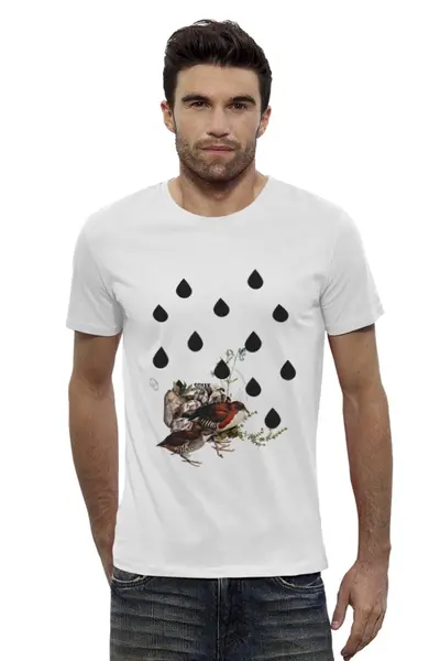 Заказать мужскую футболку в Москве. Футболка базовая rainy days от soyak - готовые дизайны и нанесение принтов.