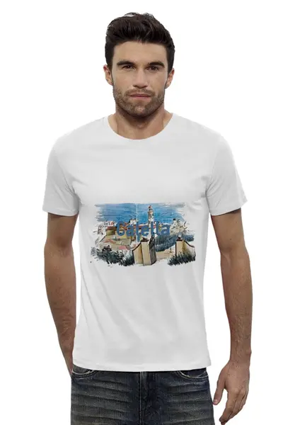 Заказать мужскую футболку в Москве. Футболка базовая Calella от mspnru - готовые дизайны и нанесение принтов.