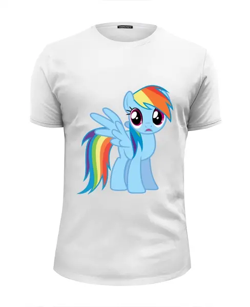 Заказать мужскую футболку в Москве. Футболка базовая Rainbow dash (my little pony) от manhunt7 - готовые дизайны и нанесение принтов.