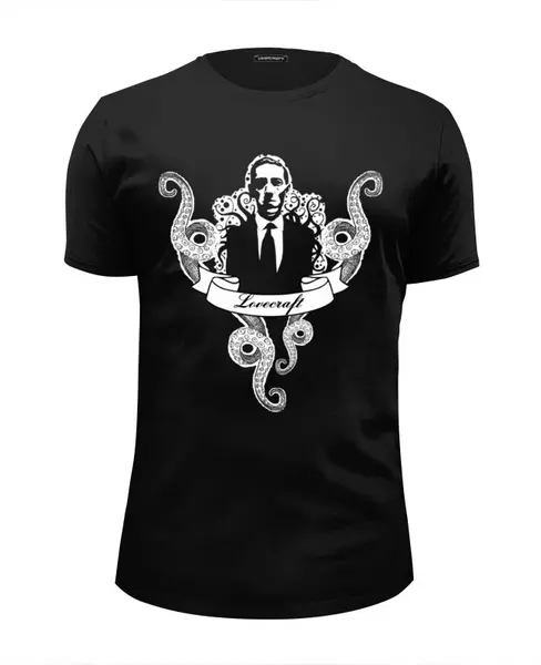 Заказать мужскую футболку в Москве. Футболка базовая Lovecraft от baradin baradin - готовые дизайны и нанесение принтов.