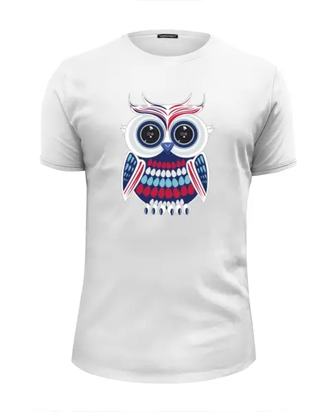 Заказать мужскую футболку в Москве. Футболка базовая Сова (Owl) от printik - готовые дизайны и нанесение принтов.