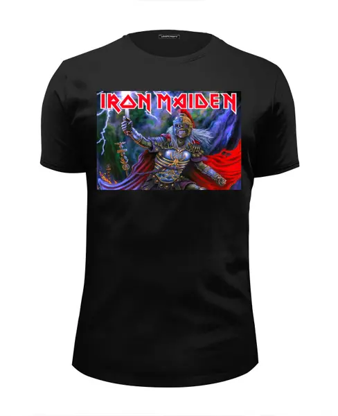 Заказать мужскую футболку в Москве. Футболка базовая Iron Maiden Band от Leichenwagen - готовые дизайны и нанесение принтов.