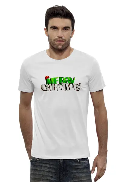 Заказать мужскую футболку в Москве. Футболка базовая Merry Christmas от THE_NISE  - готовые дизайны и нанесение принтов.