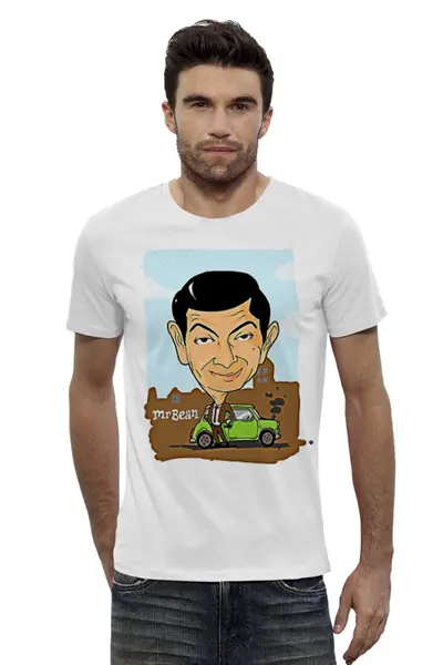 Заказать мужскую футболку в Москве. Футболка базовая Mr.Bean от Leichenwagen - готовые дизайны и нанесение принтов.