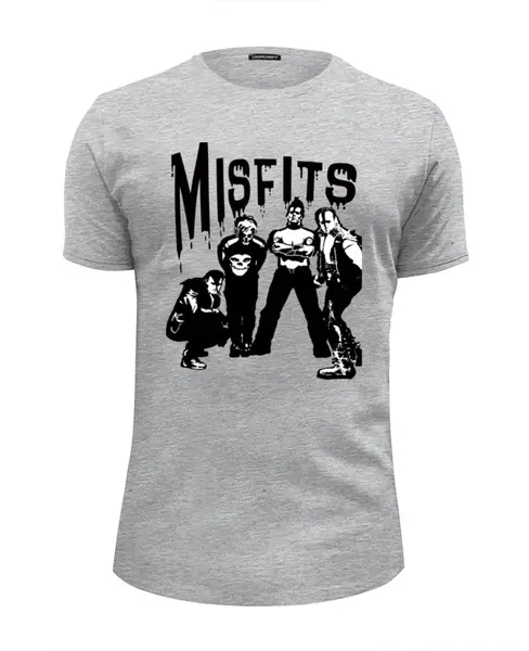 Заказать мужскую футболку в Москве. Футболка базовая Misfits  от Leichenwagen - готовые дизайны и нанесение принтов.