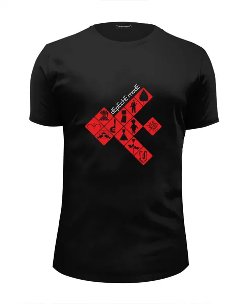 Заказать мужскую футболку в Москве. Футболка базовая Depeche Mode / Symbols от OEX design - готовые дизайны и нанесение принтов.