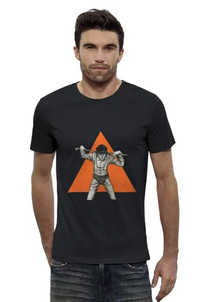Заказать мужскую футболку в Москве. Футболка базовая Clockwork orange от YellowCloverShop - готовые дизайны и нанесение принтов.