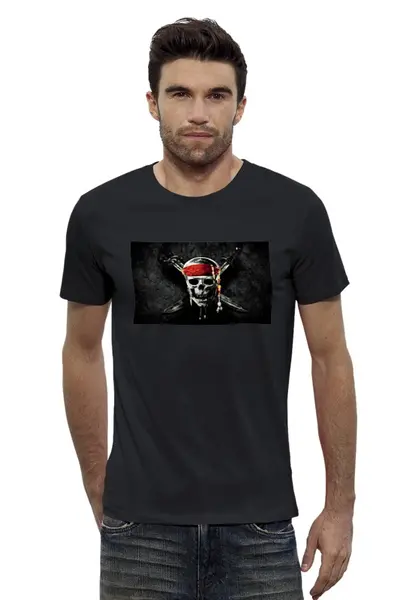 Заказать мужскую футболку в Москве. Футболка базовая Череп от godsmack - готовые дизайны и нанесение принтов.
