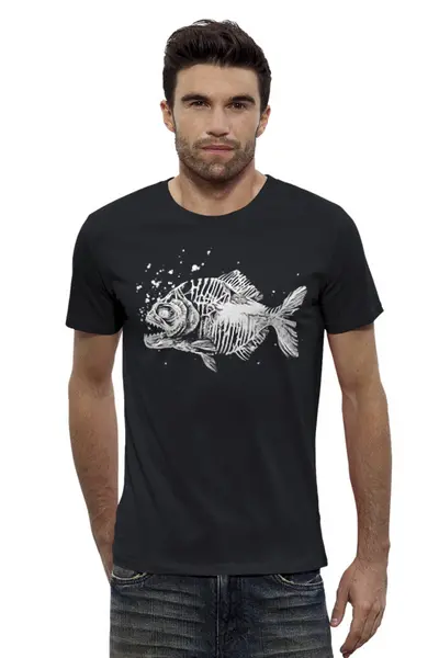 Заказать мужскую футболку в Москве. Футболка базовая ⚠ Хищные рыбы ⚠ от balden - готовые дизайны и нанесение принтов.