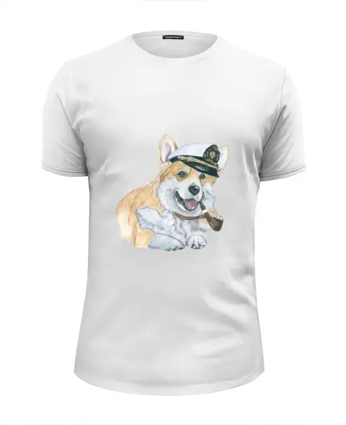 Заказать мужскую футболку в Москве. Футболка базовая Моя любимая собака от juliafast77 - готовые дизайны и нанесение принтов.