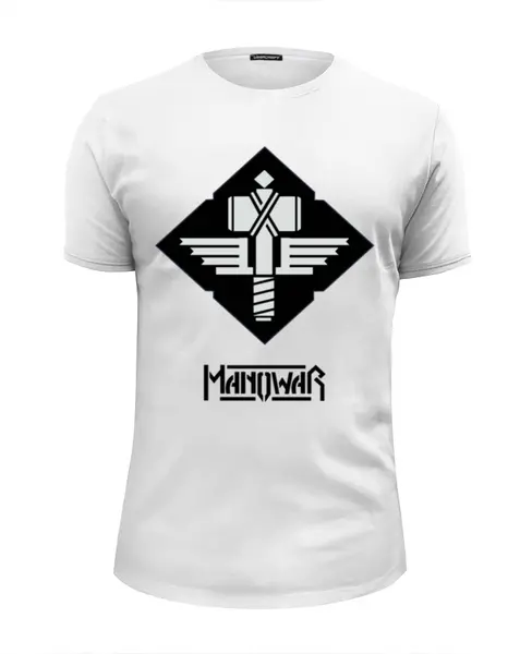Заказать мужскую футболку в Москве. Футболка базовая Manowar Band от Leichenwagen - готовые дизайны и нанесение принтов.