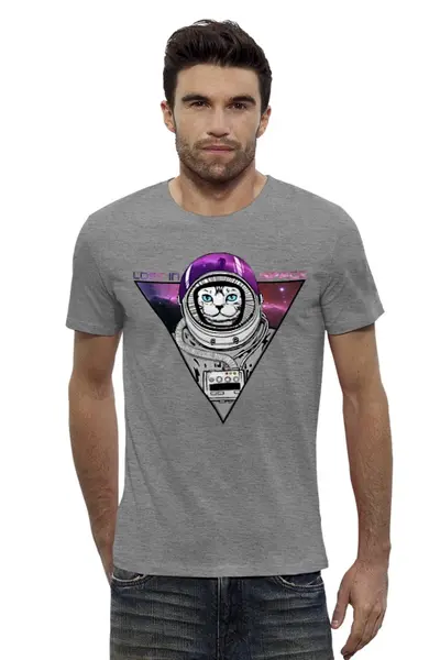 Заказать мужскую футболку в Москве. Футболка базовая Lost in Space от gleblalala - готовые дизайны и нанесение принтов.