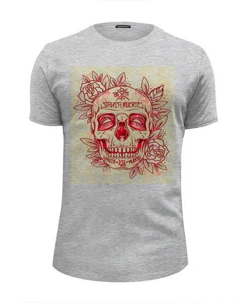Заказать мужскую футболку в Москве. Футболка базовая Skull Art от Leichenwagen - готовые дизайны и нанесение принтов.