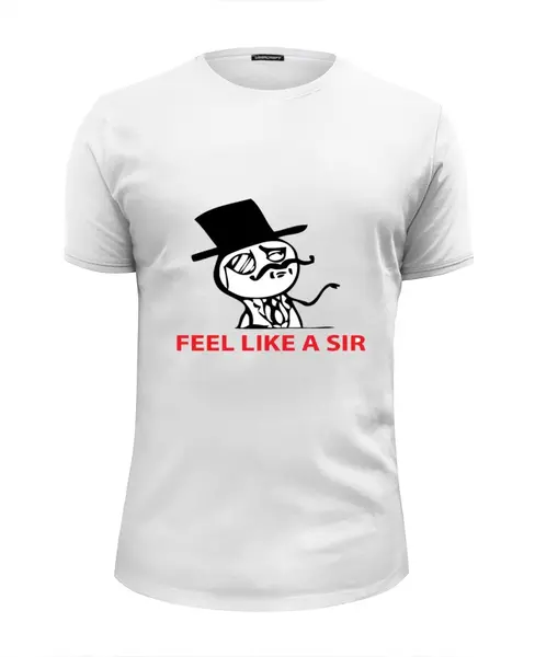 Заказать мужскую футболку в Москве. Футболка базовая Like Sir от mems - готовые дизайны и нанесение принтов.