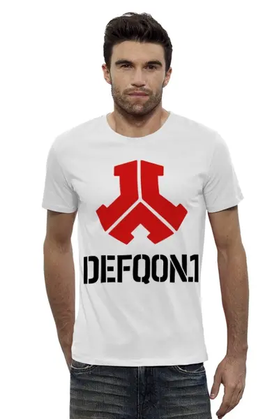 Заказать мужскую футболку в Москве. Футболка базовая Defqon 1 Maximum Force Minimal от Тим - готовые дизайны и нанесение принтов.