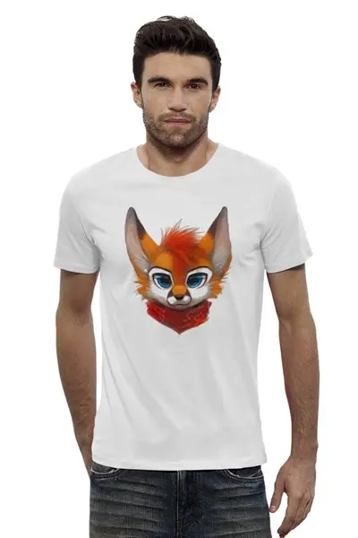 Заказать мужскую футболку в Москве. Футболка базовая March Fox от Егор - готовые дизайны и нанесение принтов.