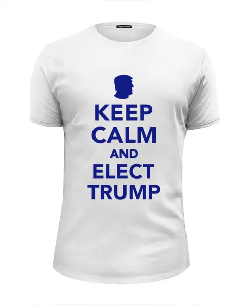 Заказать мужскую футболку в Москве. Футболка базовая Elect Trump от skynatural - готовые дизайны и нанесение принтов.