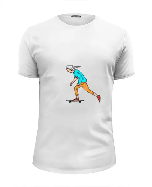Заказать мужскую футболку в Москве. Футболка базовая Скейтер от YellowCloverShop - готовые дизайны и нанесение принтов.