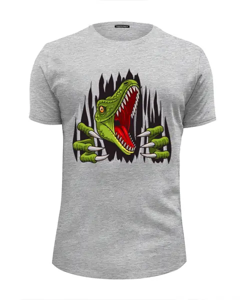 Заказать мужскую футболку в Москве. Футболка базовая Dino Raptor от balden - готовые дизайны и нанесение принтов.