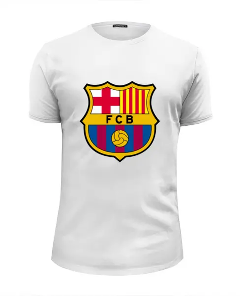 Заказать мужскую футболку в Москве. Футболка базовая Barcelona от THE_NISE  - готовые дизайны и нанесение принтов.