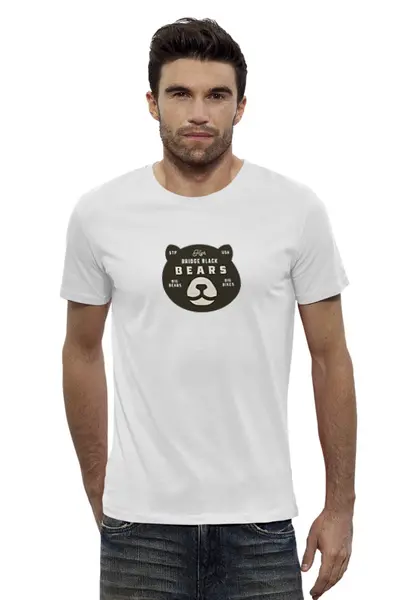 Заказать мужскую футболку в Москве. Футболка базовая Bridge black bears от Fix Print - готовые дизайны и нанесение принтов.
