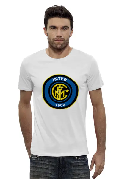 Заказать мужскую футболку в Москве. Футболка базовая Inter от THE_NISE  - готовые дизайны и нанесение принтов.