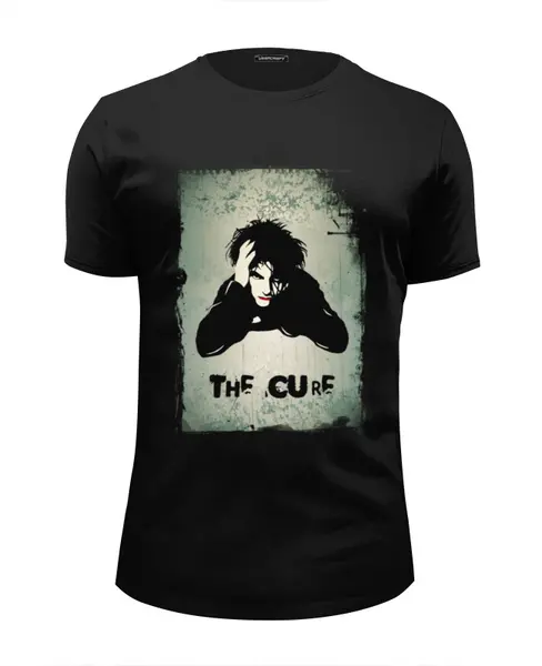 Заказать мужскую футболку в Москве. Футболка базовая The Cure band от Leichenwagen - готовые дизайны и нанесение принтов.