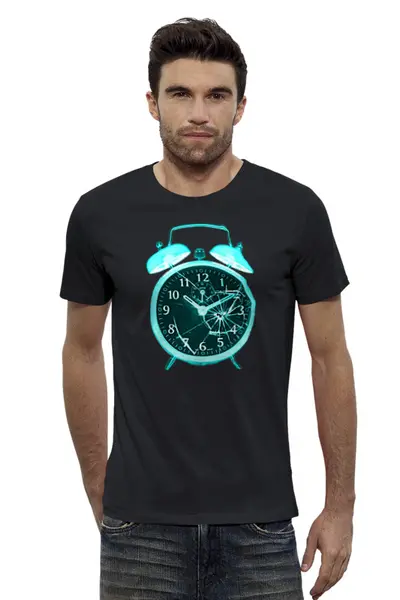 Заказать мужскую футболку в Москве. Футболка базовая SVLV Stop Time [X-Ray] от Ирина Савелова - готовые дизайны и нанесение принтов.