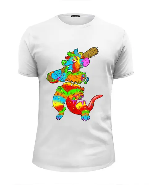 Заказать мужскую футболку в Москве. Футболка базовая dinosaur art от DenTen - готовые дизайны и нанесение принтов.