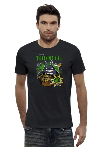Заказать мужскую футболку в Москве. Футболка базовая Тоторос от totorian - готовые дизайны и нанесение принтов.