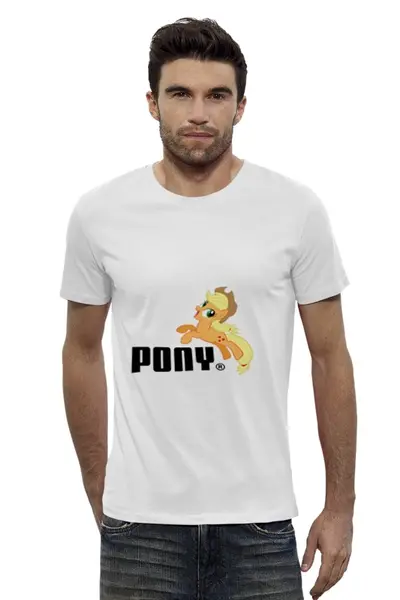 Заказать мужскую футболку в Москве. Футболка базовая PONY  от qarter - готовые дизайны и нанесение принтов.