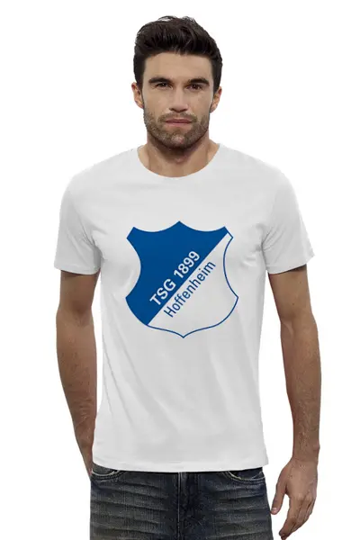 Заказать мужскую футболку в Москве. Футболка базовая Hoffenheim от THE_NISE  - готовые дизайны и нанесение принтов.