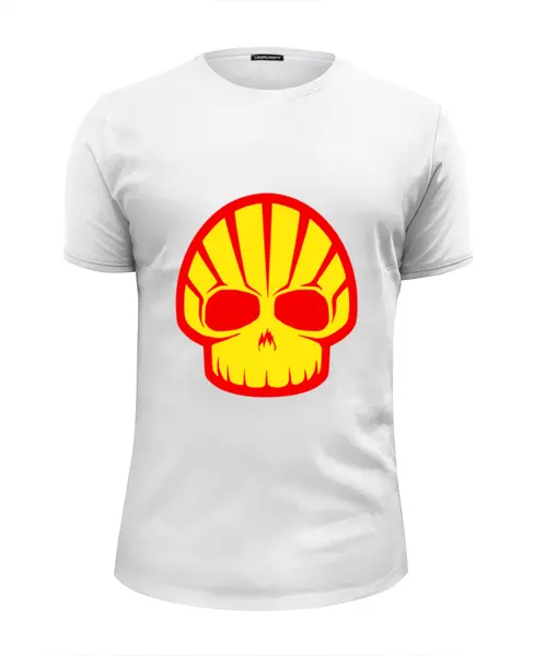 Заказать мужскую футболку в Москве. Футболка базовая Shell Skull от Leichenwagen - готовые дизайны и нанесение принтов.